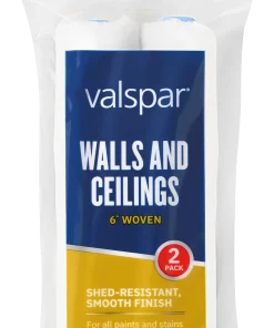 Valspar 2-Pack 6-in x 3/8-in Walls and Ceilings Woven Mini Roller Cover