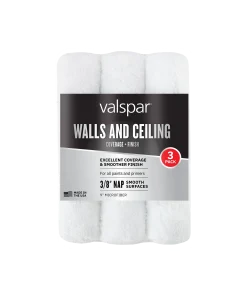 Valspar 3-pack 9-in x 3/8-in Walls and Ceilings Microfiber Roller Cover